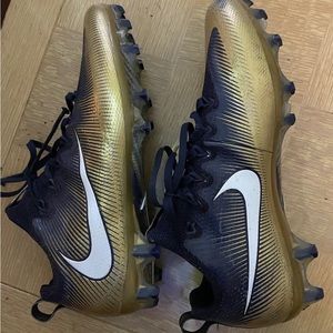 Nike Running Tennis Shoes, Cleats, Blue, Gold, White, Sz 10 1/2